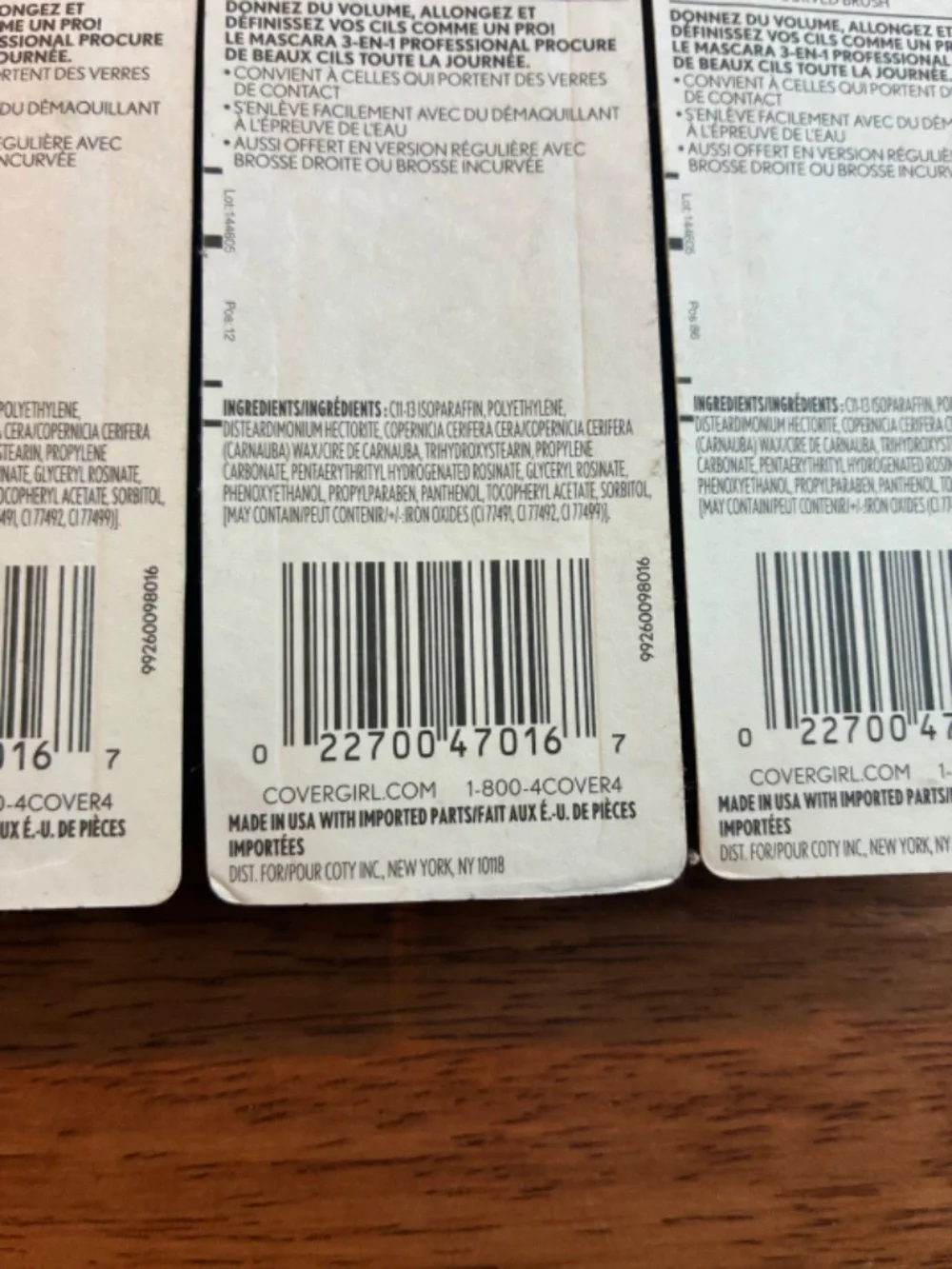 CoverGirl Professional Waterproof Mascara 225 Very Black 0.3 fl oz Lot of 3 New